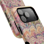 Marbled Pastel Pink and Green Impact-Resistant Phone Case for Apple + Samsung