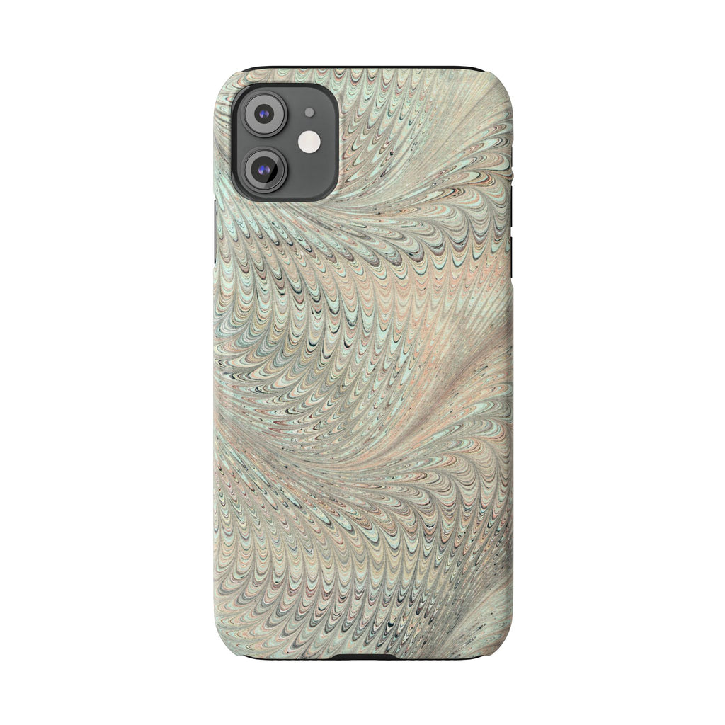 Mint + Green Italian Marbled Phone Case, Mag Safe
