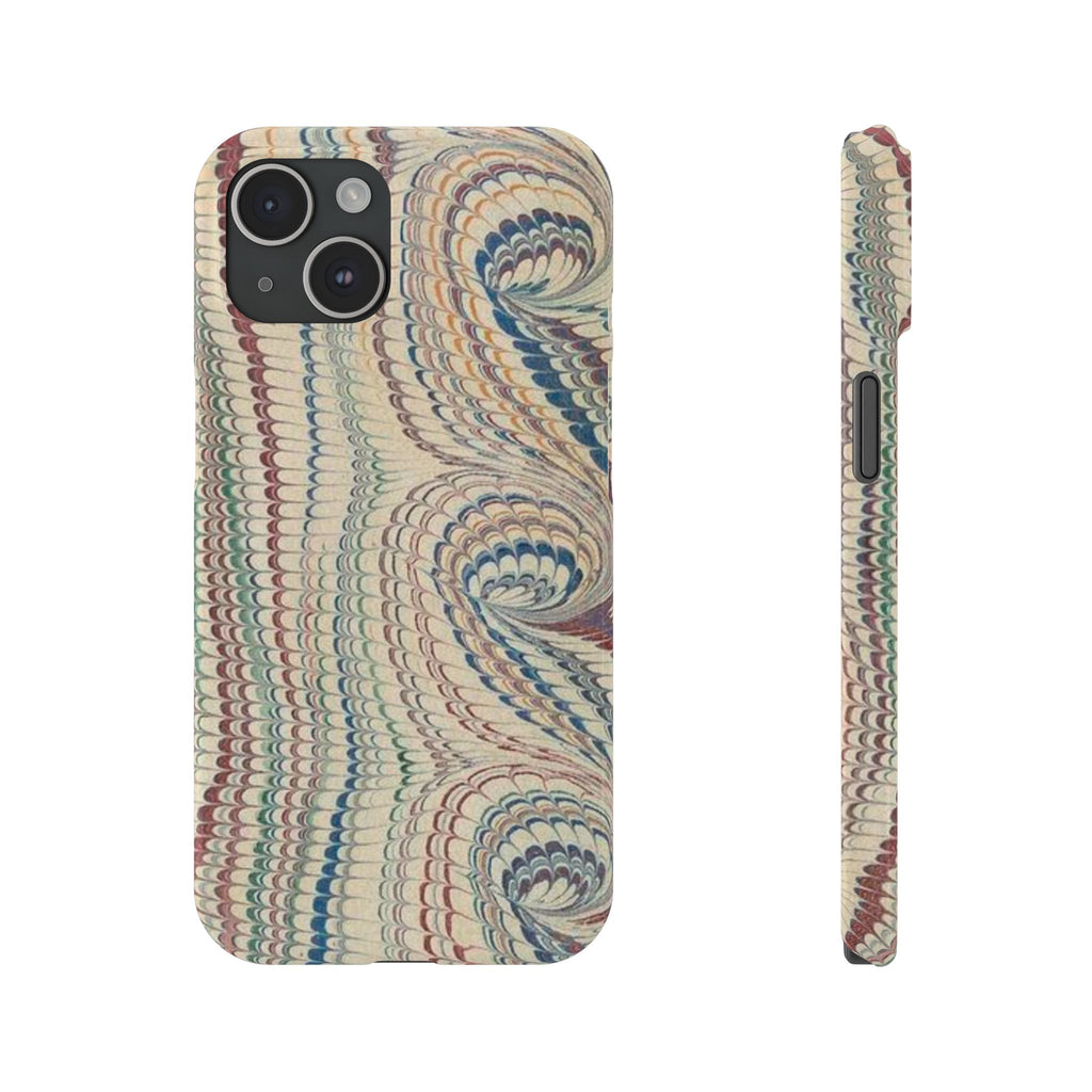 Italian Vintage Marbled Paper Design on iPhone Cases, Artistic Protection for Your Device in Elegant Beige, Blue, Burgundy