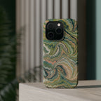 Green Pastel Italian Marble Design Magnetic MAG SAFE High Impact iPhone Cases