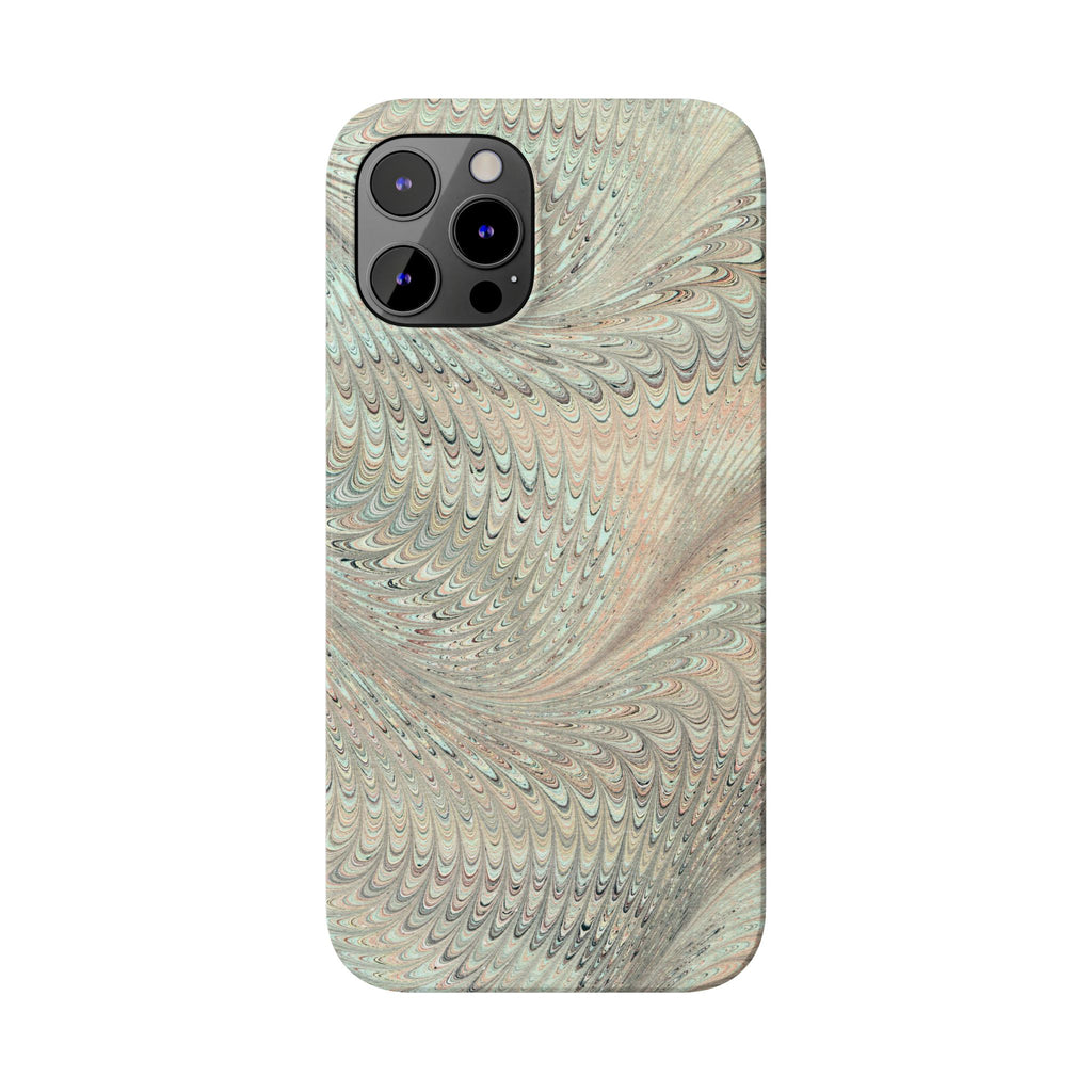 Mint + Green Italian Marbled Phone Case, Mag Safe