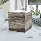 Italian Marbled Neutral Note Cube – Decorative Note Block
