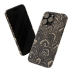 Black Italian Marble Design Slim iPhone 17 + all models Phone Cases