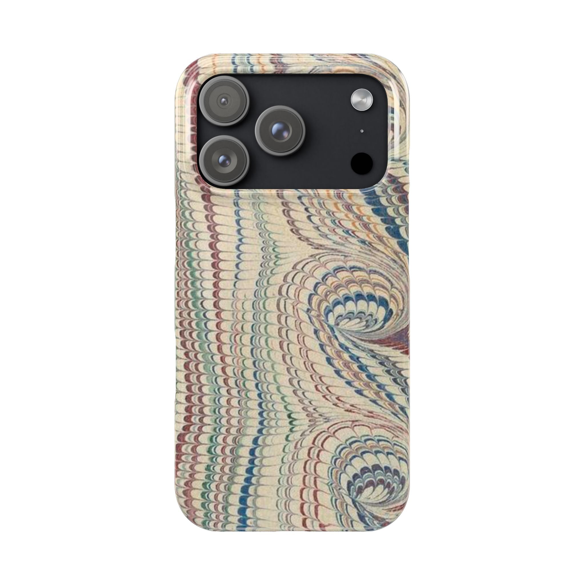 Beige and Neutrals Italian Vintage Marbled Paper Design on iPhone 17 + All Cases