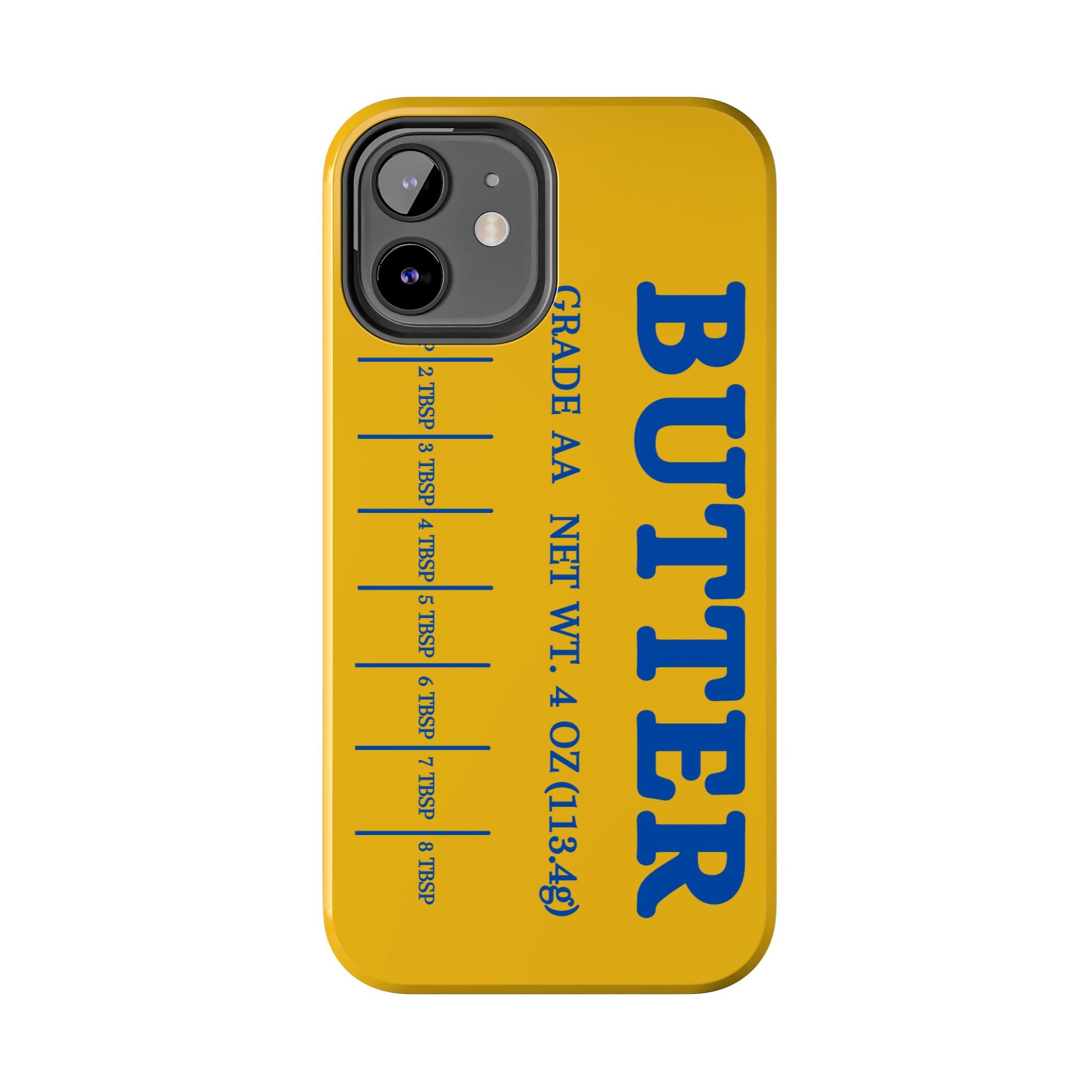 Butter Yellow Tough Phone Cases, Funny iPhone 16 Cover, Protective Case Gift for Techies, Yellow Phone Accessories, Unique Gift for Phone