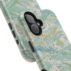 Mint Green Marbled Swirl Phone Case - Dual Layer