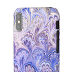 Marbled Feather Lavender + Purple Swirl - Single Layer Slim Phone Case