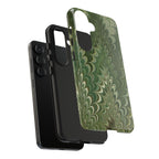 Deep Green Marble Italian Tough Phone Case — Durable Marbled Phone Case