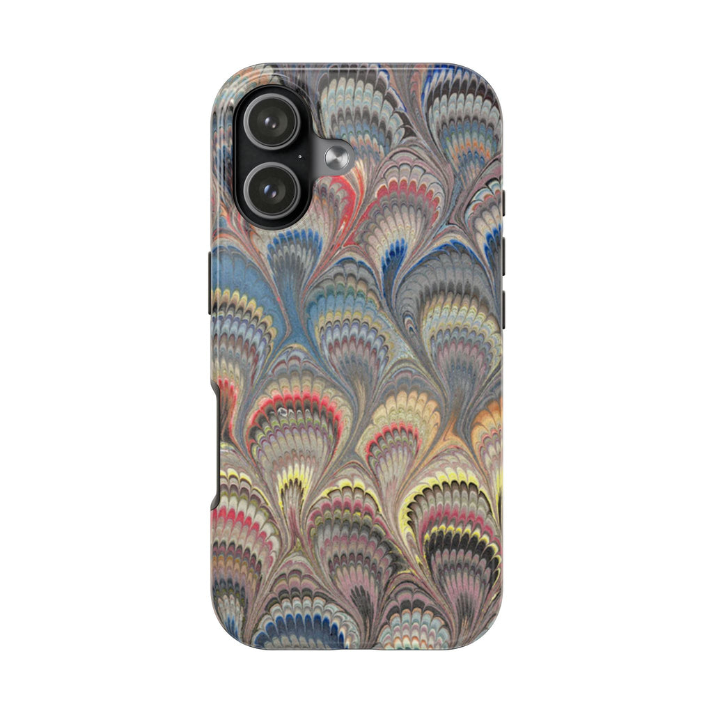 Multi-Color Feather Marble - Dual Layer Case