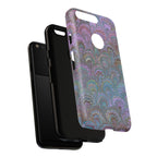 Lavender Marbled Peacock Durable Phone Case - Matte or Glossy
