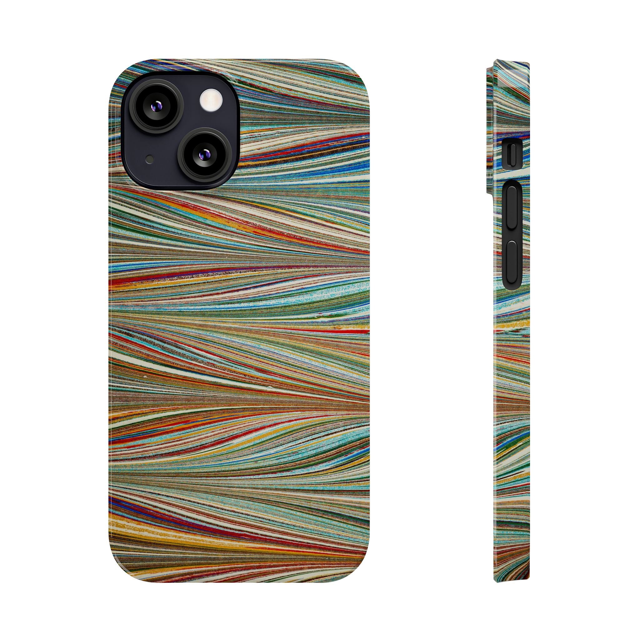 Traditional Hand-Marbled Florentine Multi-Colored Artwork for iPhone 17 and all sizes of iPhones