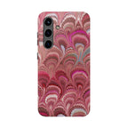 Pretty in Pink - Peacock Marble Italian Tough Phone Case — Durable Marbled Phone Case