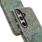 Green Peacock Marbled Phone Case — "Tough Cases" Ultra-Tough Protective Cover