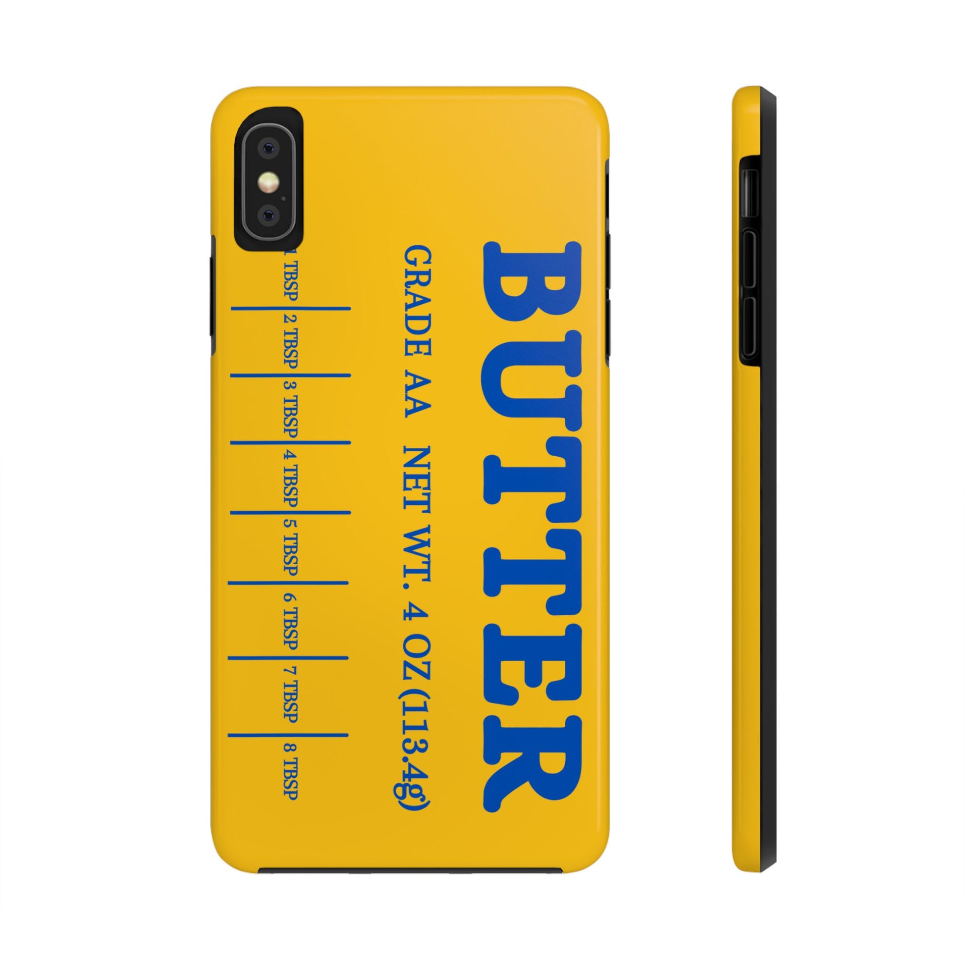 Butter Yellow Tough Phone Cases, Funny iPhone 16 Cover, Protective Case Gift for Techies, Yellow Phone Accessories, Unique Gift for Phone