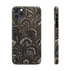 Black Italian Marble Design Slim iPhone 17 + all models Phone Cases