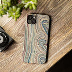 Italian Vintage Marbled Paper Design on iPhone Cases, Artistic Protection for Your Device in Elegant Beige, Blue, Burgundy