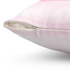 Pink Water Colors Square Pillow includes Pillow, Hidden Zipper