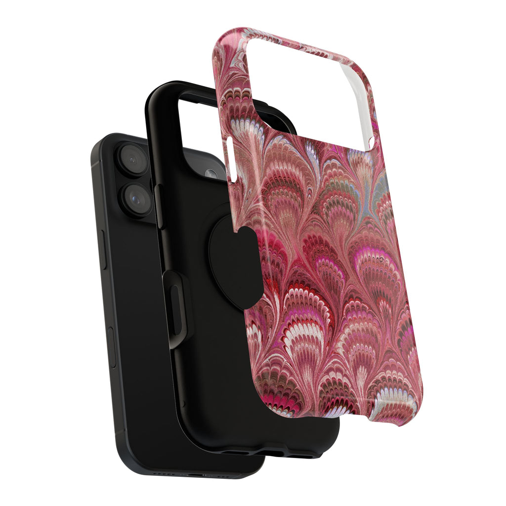 Shades of Pink Marbled Phone Case, Dual Layer Phone Cover