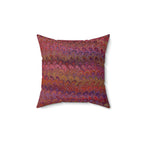 ITALIAN MARBLE Red and Gold Square Pillow includes Pillow, Hidden Zipper