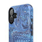 Blue Marbled Swirl Phone Case - Dual Layer Case
