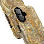 Golden Yellow Marbled Italian Phone Case - Dual Layer - Matte or Glossy