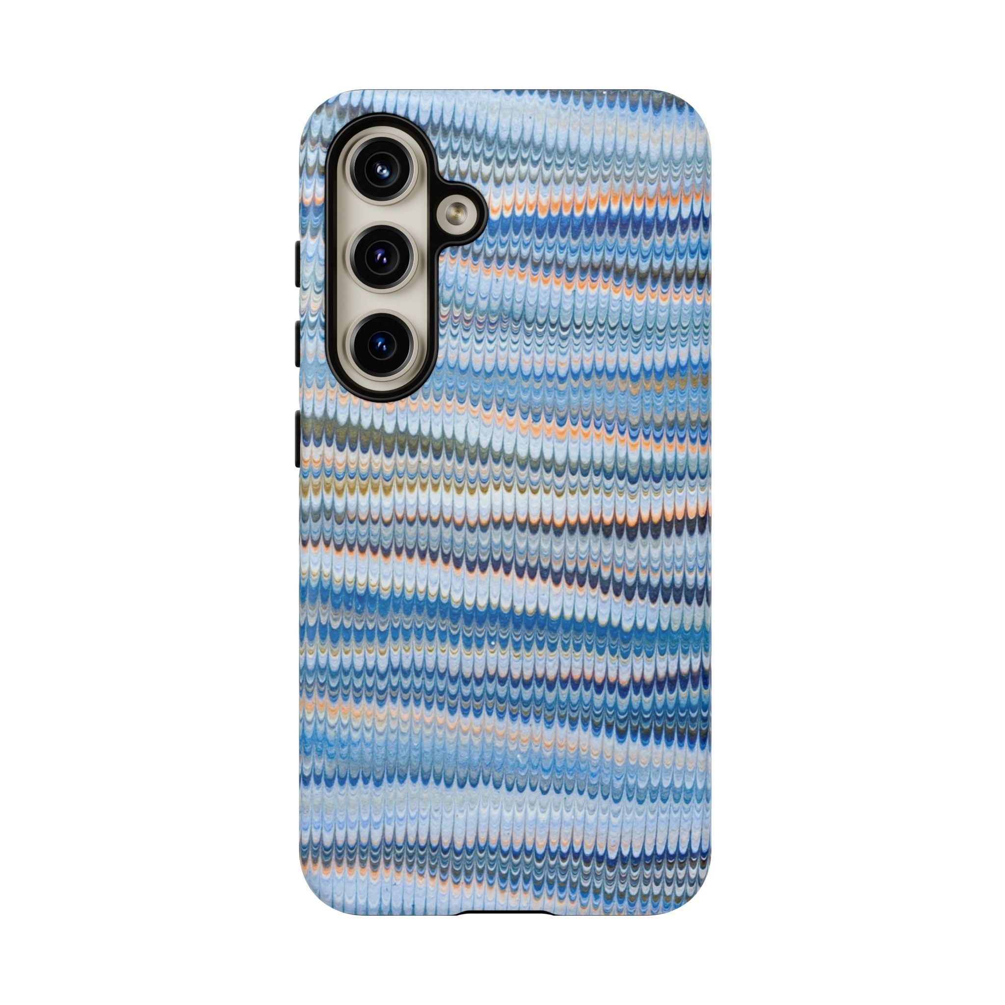 Blue Marbled Phone Cases iPhone + Samsung - all models, Vintage Marbled Design - Tough Cases
