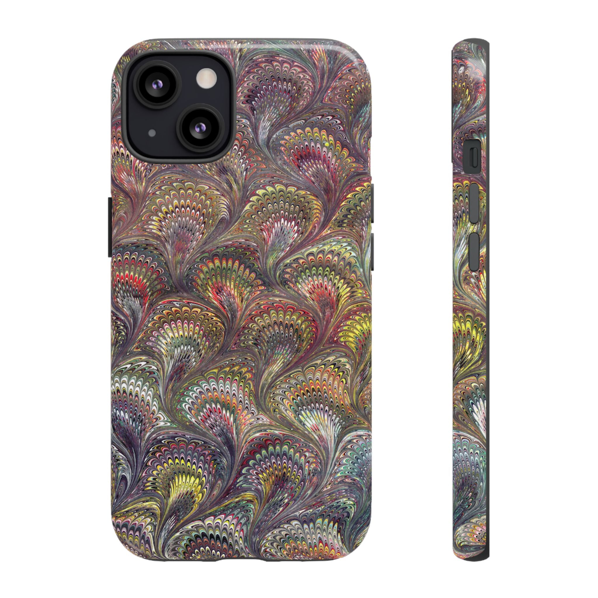 Vintage Marbled Tough Phone Case — Multi-Color iPhone & Android Protection