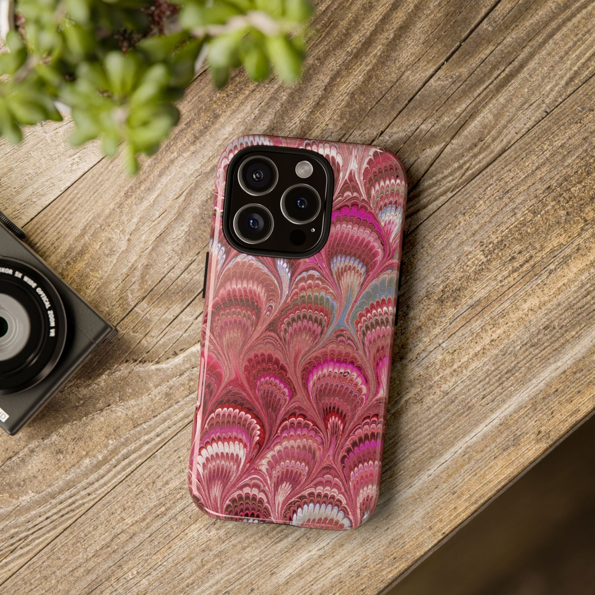 Shades of Pink Marbled Phone Case — Tough Protective Phone Cover