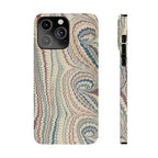 Italian Vintage Marbled Paper Design on iPhone Cases, Artistic Protection for Your Device in Elegant Beige, Blue, Burgundy