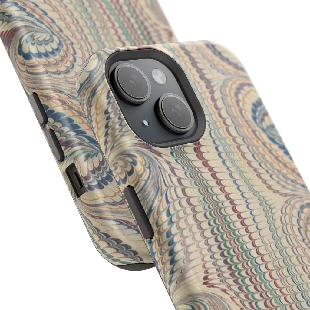 Italian Beige & Blue Marble Phone Case — Impact-Resistant Durable Case for Apple & Samsung