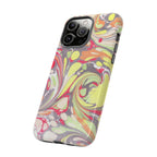 Yellow and Pink Swirl Marbled Italian Phone Case - Dual Layer - Matte or Glossy