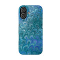 Blue + Green Marble Swirl Phone Case - Single Layer Slim Case