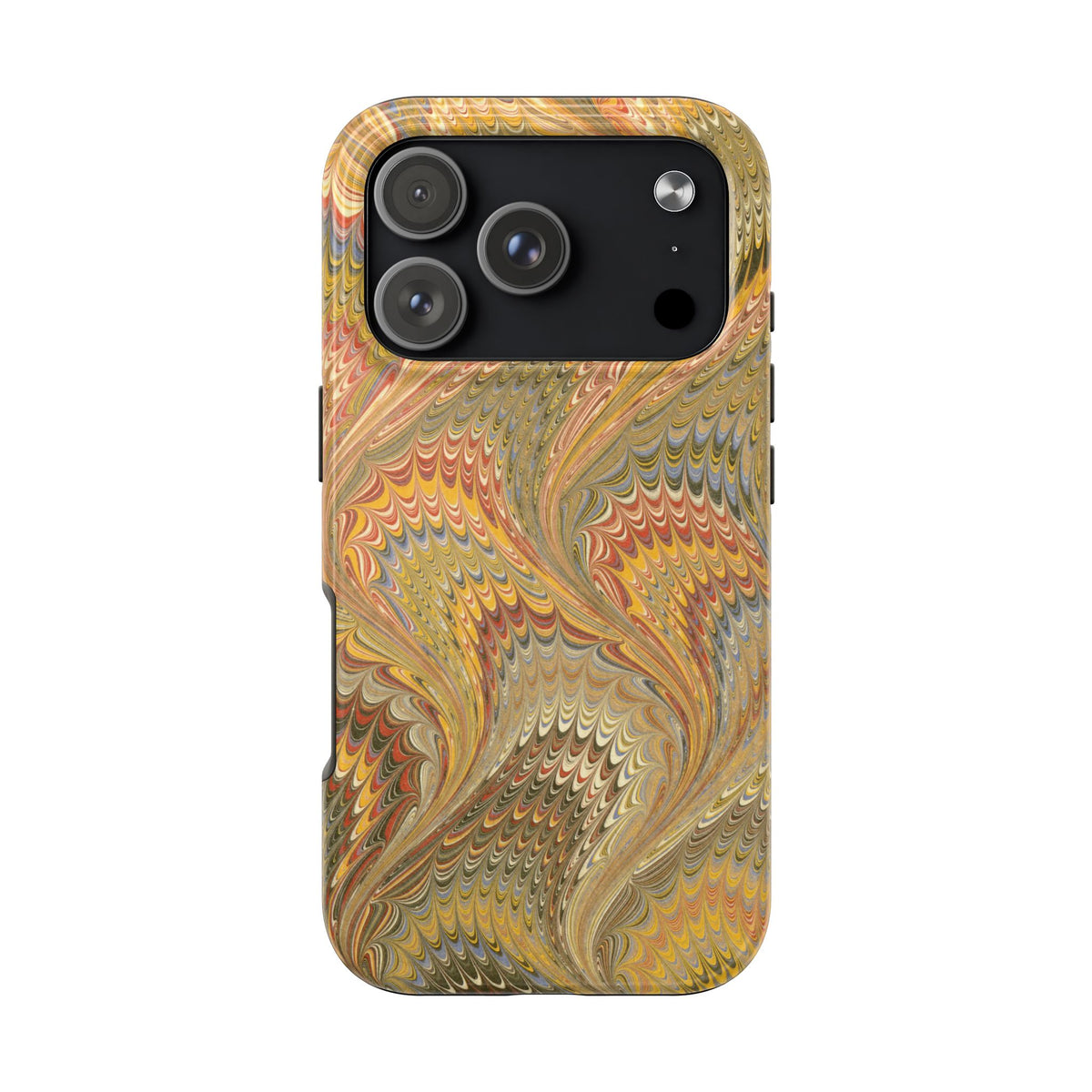 Golden Flow Florentine Marbled Design Dual Layer Phone Case
