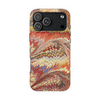 Marbled Swirl Tough Phone Case - Red Rust Orange Fall Colors, Heavy Duty Case. Alternative: Protective Phone Cover, Durable Smartphone Case,