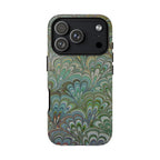 Green Peacock Marbled Phone Case — "Tough Cases" Ultra-Tough Protective Cover