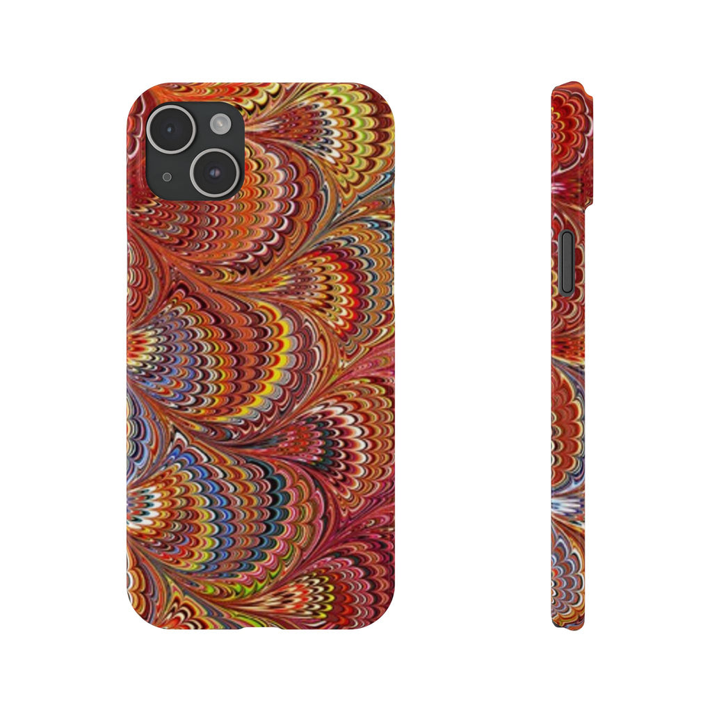 Italian Marbled Design, Red and Blue Pallet