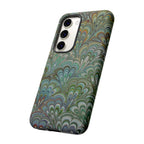 Green Peacock Marbled Phone Case — "Tough Cases" Ultra-Tough Protective Cover