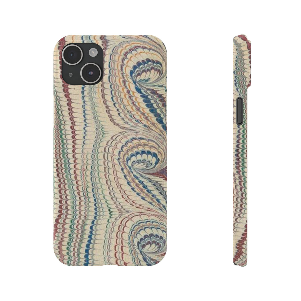 Italian Vintage Marbled Paper Design on iPhone Cases, Artistic Protection for Your Device in Elegant Beige, Blue, Burgundy
