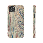 Italian Vintage Marbled Paper Design on iPhone Cases, Artistic Protection for Your Device in Elegant Beige, Blue, Burgundy