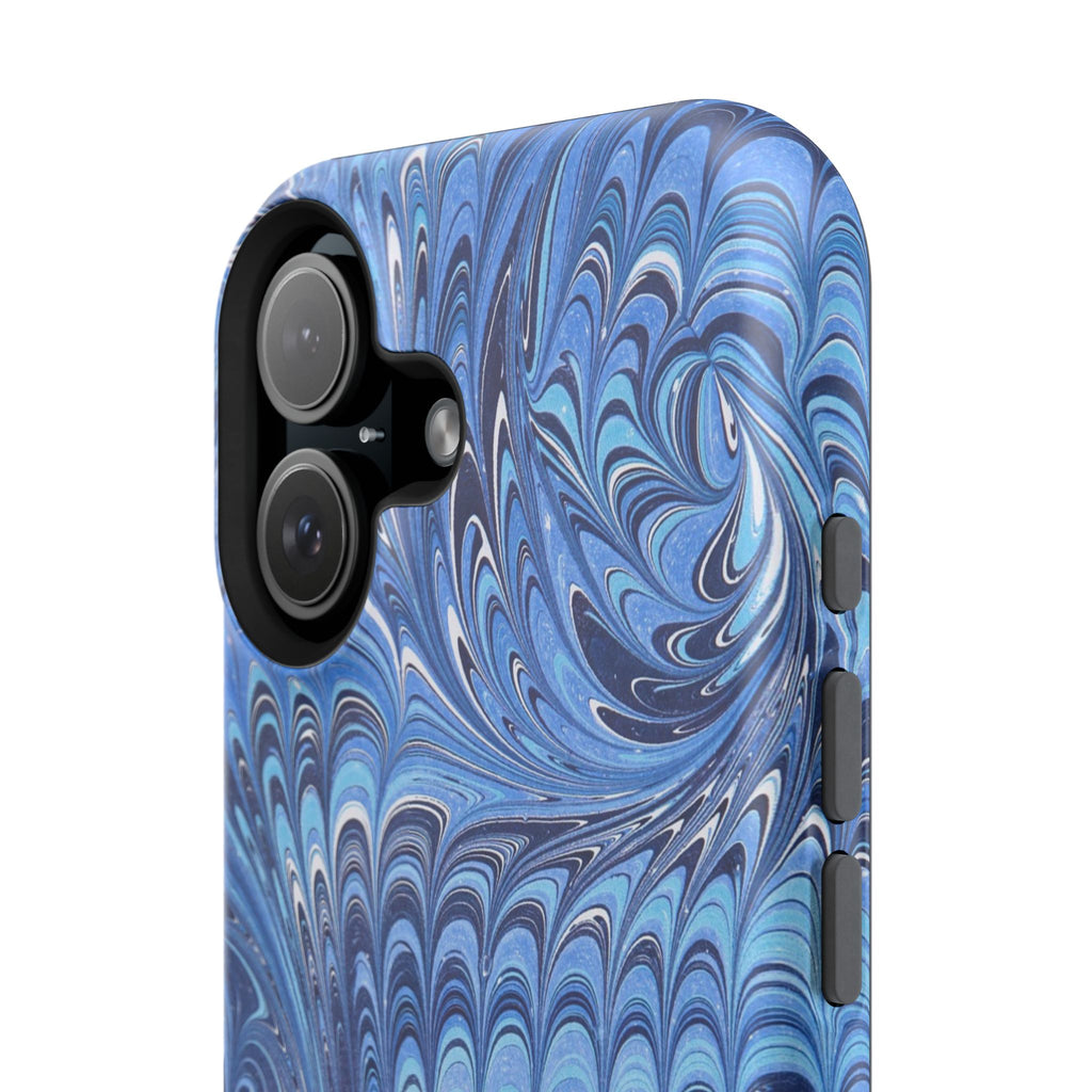 Blue Marbled Swirl Phone Case - Dual Layer Case