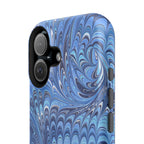Blue Marbled Swirl Phone Case - Dual Layer Case