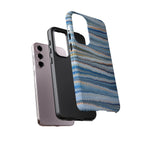Blue Marbled Phone Cases iPhone 16 + Samsung + Apple + Google - all models, Vintage Marbled Design - Tough Cases