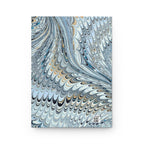 Blue Vintage Italian Marble Hardcover Journal Matte, Hand-Painted Design, Artistic Notebook, Writing Diary, Lined Pages - Unique Gift