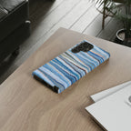 Blue Marbled Phone Cases iPhone 16 + Samsung + Apple + Google - all models, Vintage Marbled Design - Tough Cases