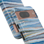 Blue Marbled Phone Cases iPhone 16 + Samsung + Apple + Google - all models, Vintage Marbled Design - Tough Cases