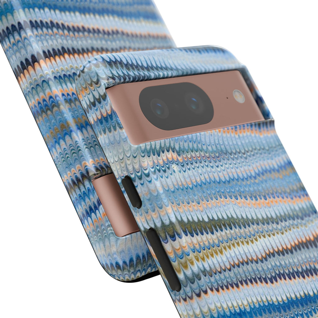 Blue Marbled Phone Cases iPhone + Samsung - all models, Vintage Marbled Design - Tough Cases