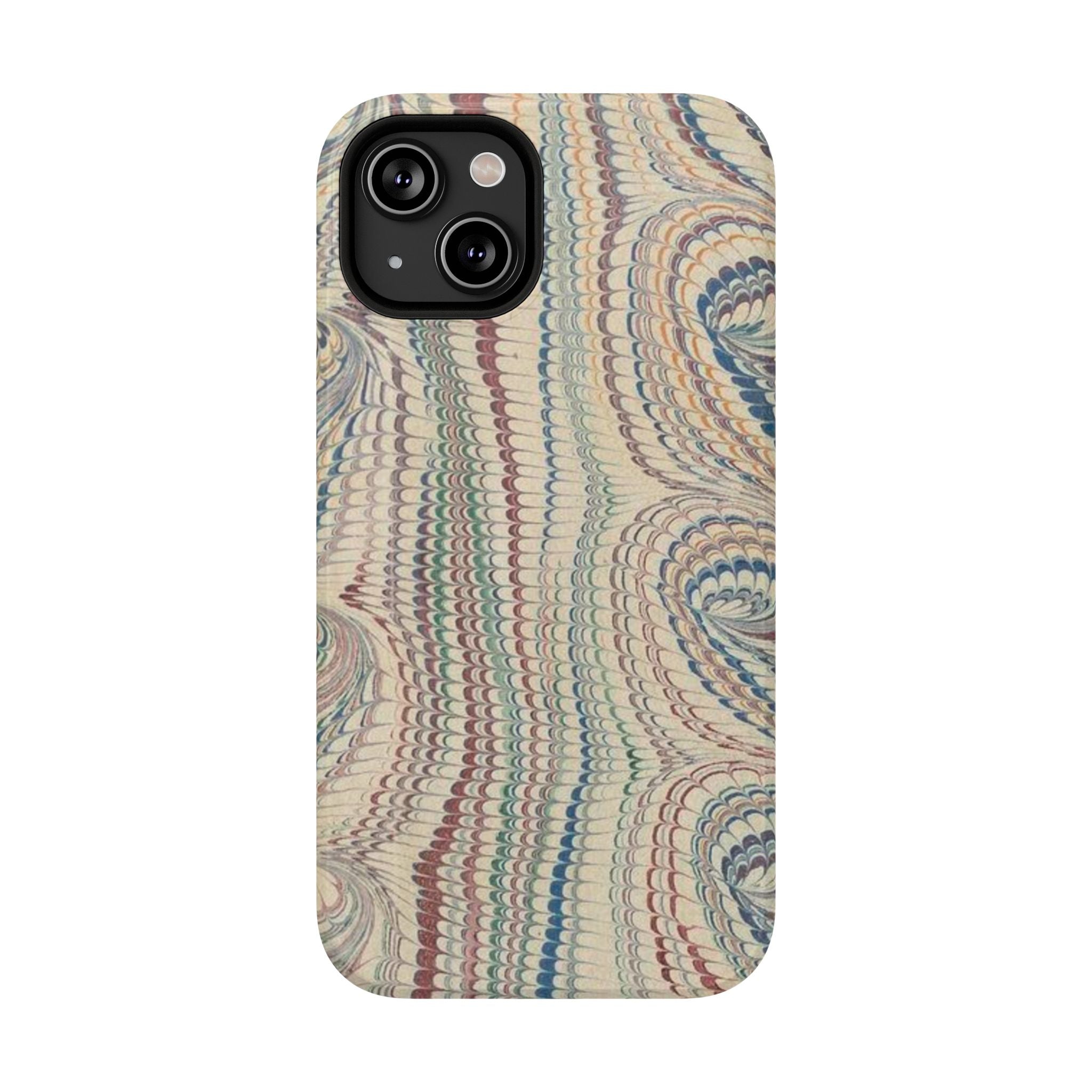 Italian Beige & Blue Marble Phone Case — Impact-Resistant Durable Case for Apple & Samsung