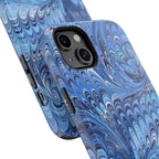 Blue Marbled Swirl Phone Case - Dual Layer Case
