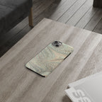 Mint + Green Italian Marbled Phone Case, Mag Safe