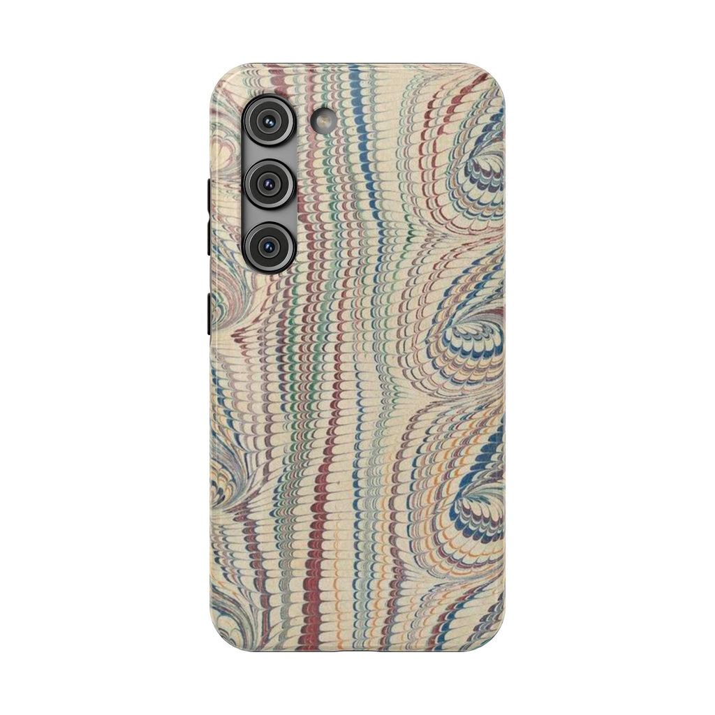 Italian Beige & Blue Marble Phone Case - Dual Layer Case - Impact-Resistant Durable Case for Apple & Samsung